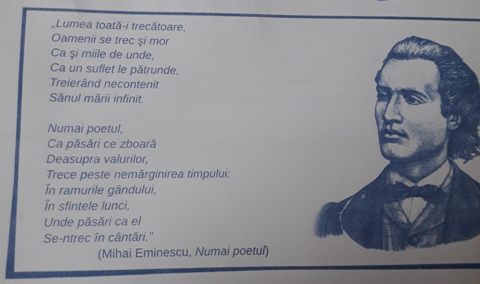 Numai poetul - Mihai Eminescu